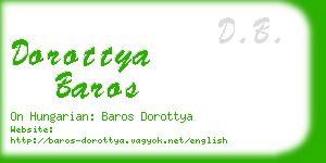 dorottya baros business card